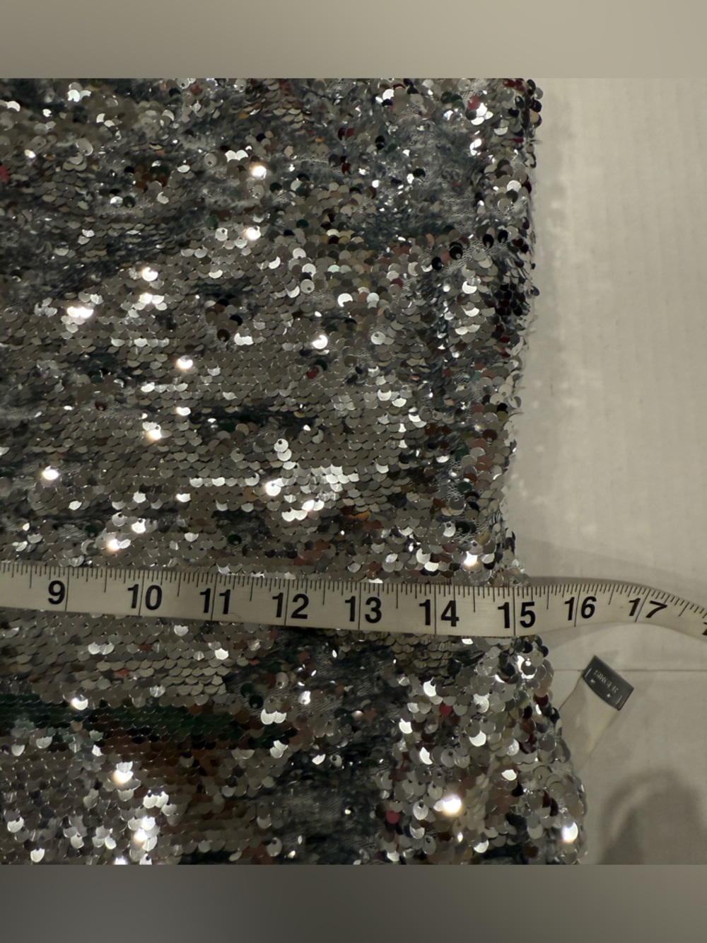 Gianni Bini Silver Sequin Mini Dress New With Tags Size Medium Cocktail Party - Picture 11 of 13